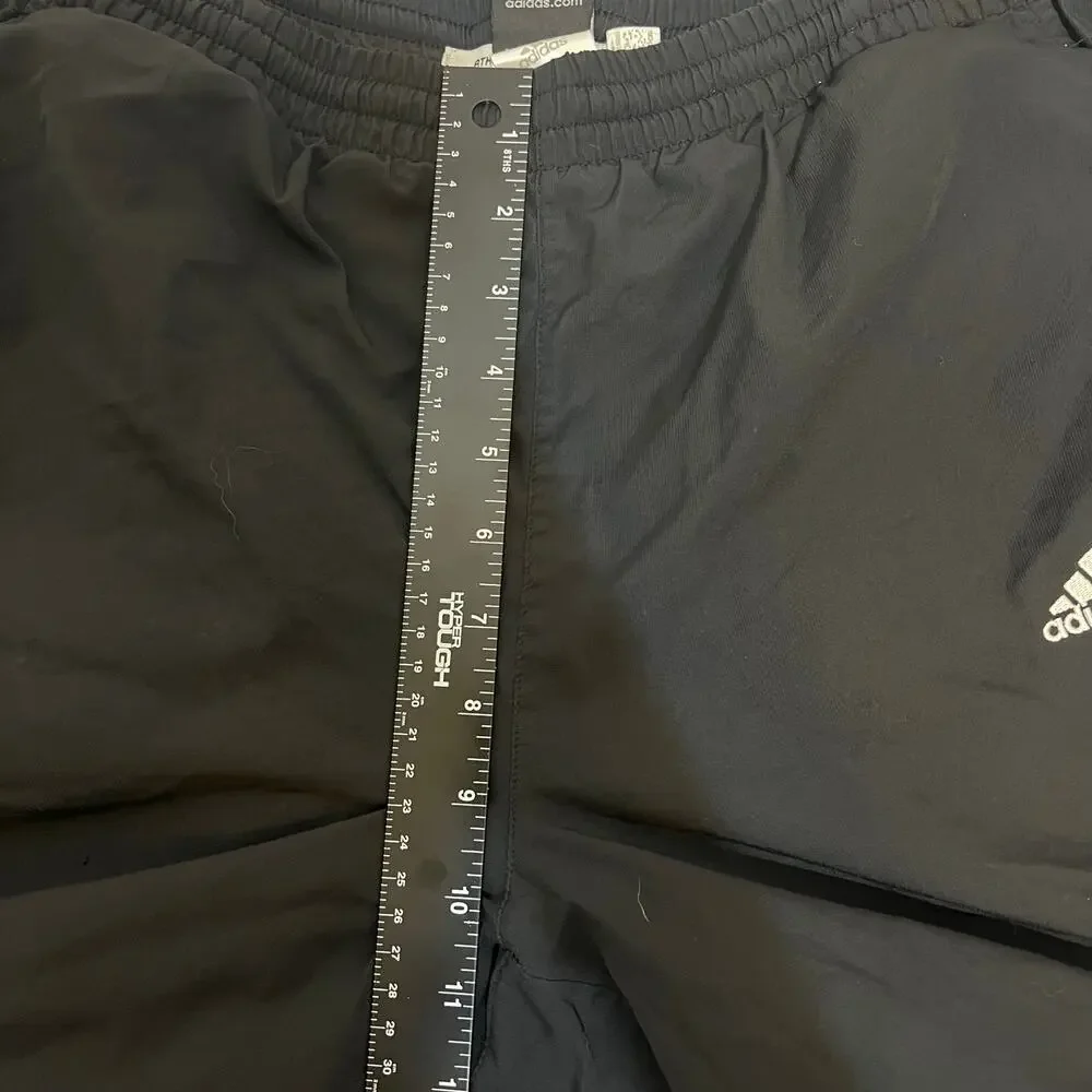 Adidas Vintage Track Pants XL Black 3 Stripe‎ Athletic Training System Joggers